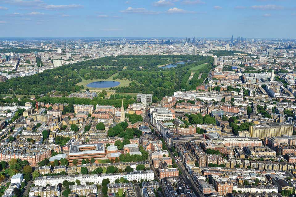 English Rose Hyde Park Aerial View